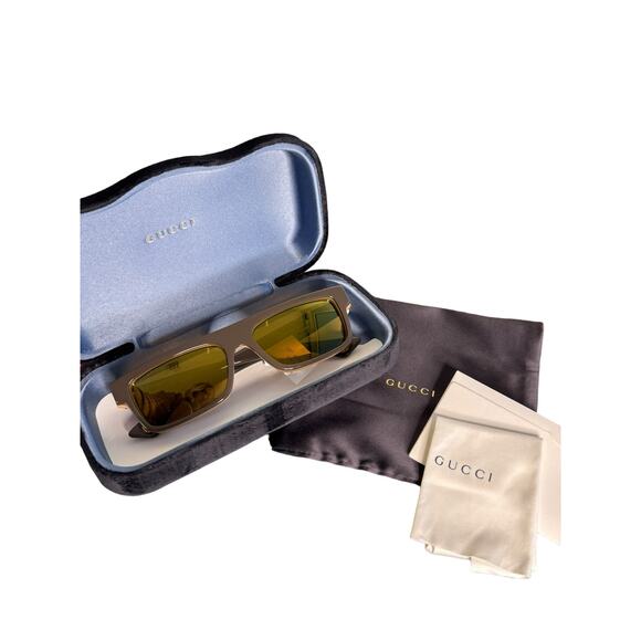 Gucci NWT GG1616 Browline Men’s Sunglasses in Brown - Picture 4 of 16